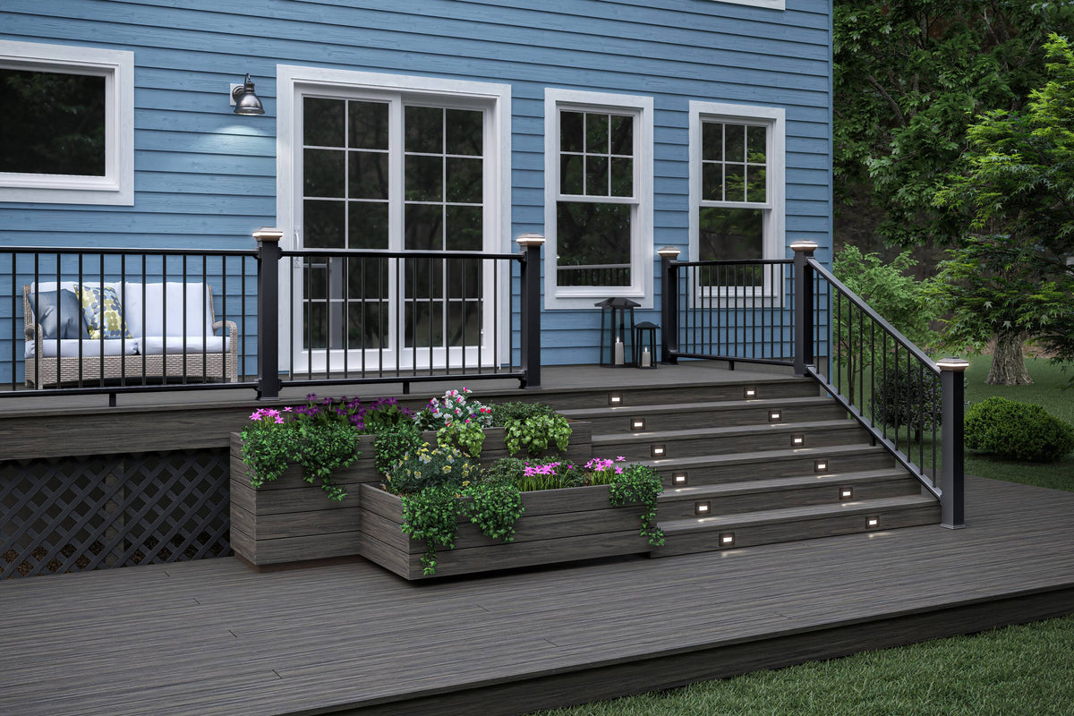 Deckorators Grab and Go 6-ft x 36-in Black Composite Deck Stair Rail Kit