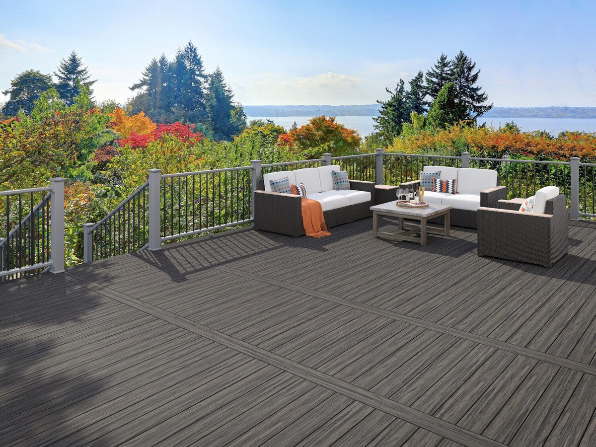 Deckorators Grab and Go 4-in x 4-in x 3-1/4-ft Gray Composite Deck Post Sleeve