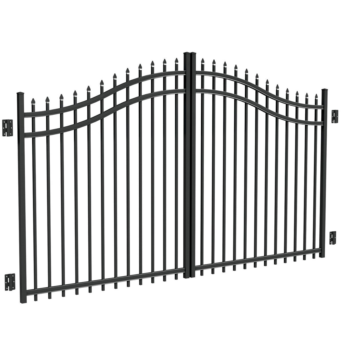 Freedom 5-ft Black Aluminum Driveway Gate
