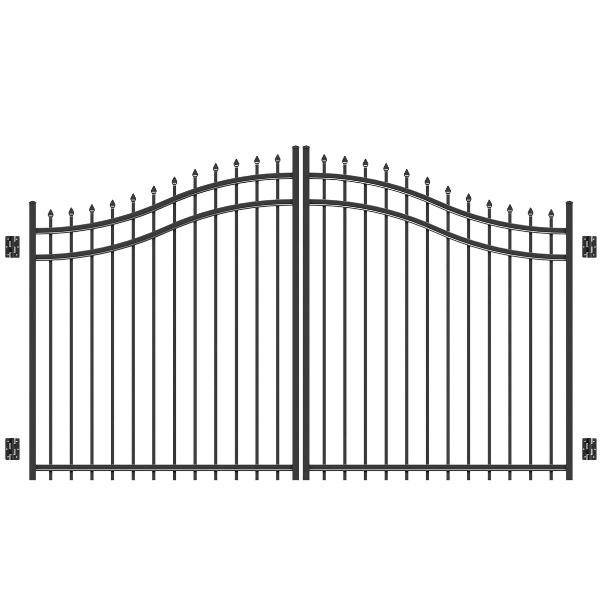 Freedom 5-ft Black Aluminum Driveway Gate