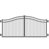 Freedom 12-ft x 4.5-ft Black Aluminum Driveway Gate