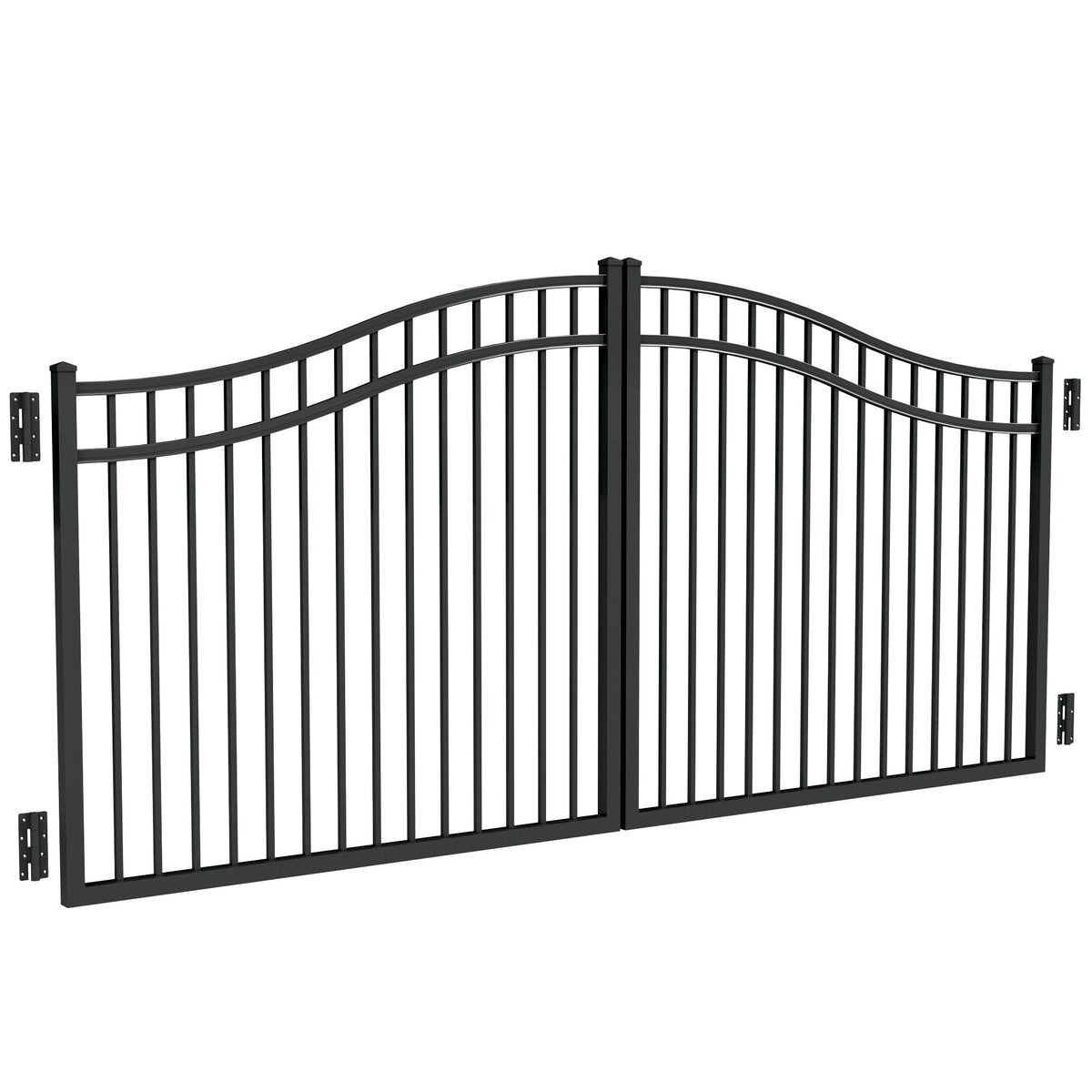 Freedom 12-ft x 4.5-ft Black Aluminum Driveway Gate