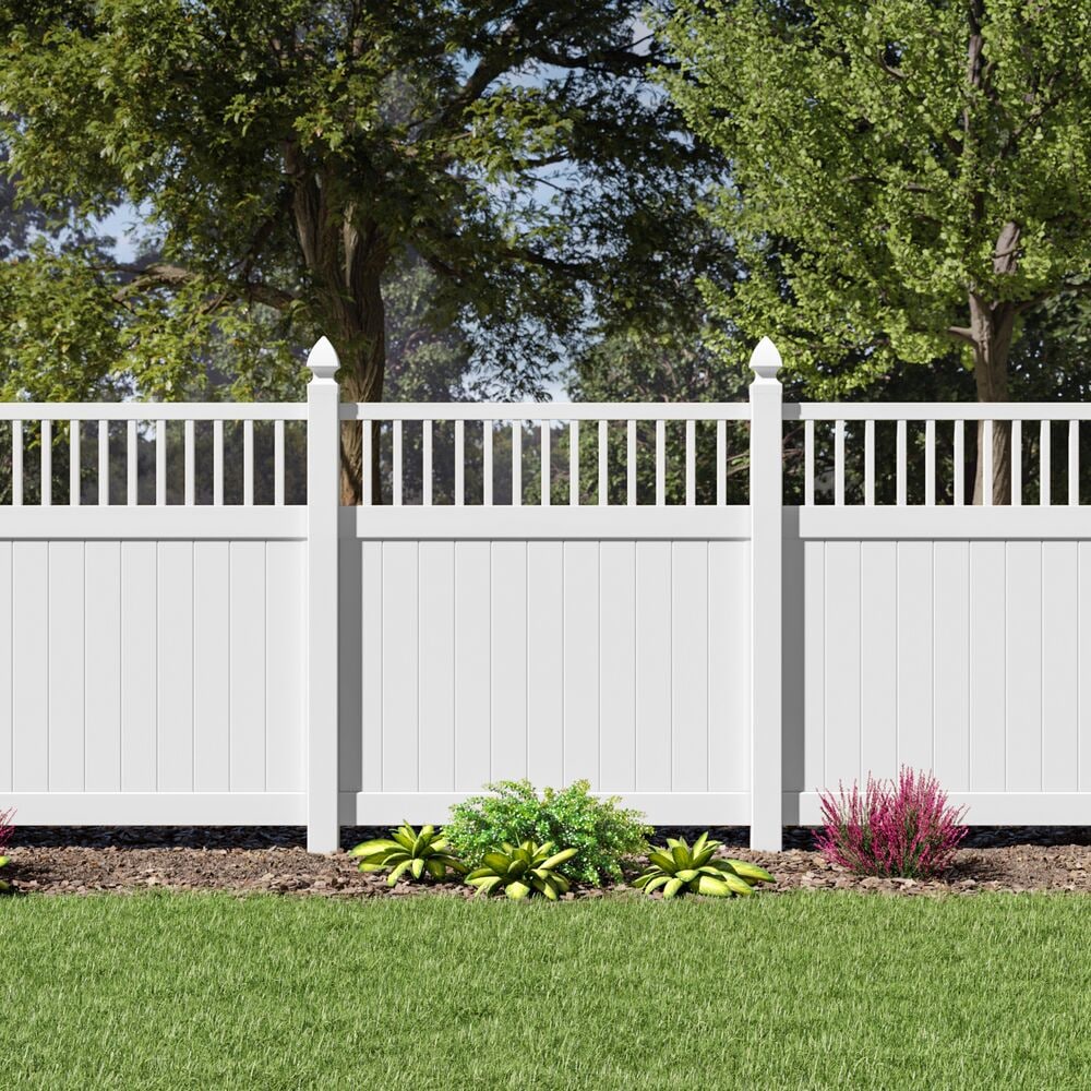 Freedom Bexley 6-ft H x 4-ft W White Vinyl Fence Gate Kit (Unassembled)