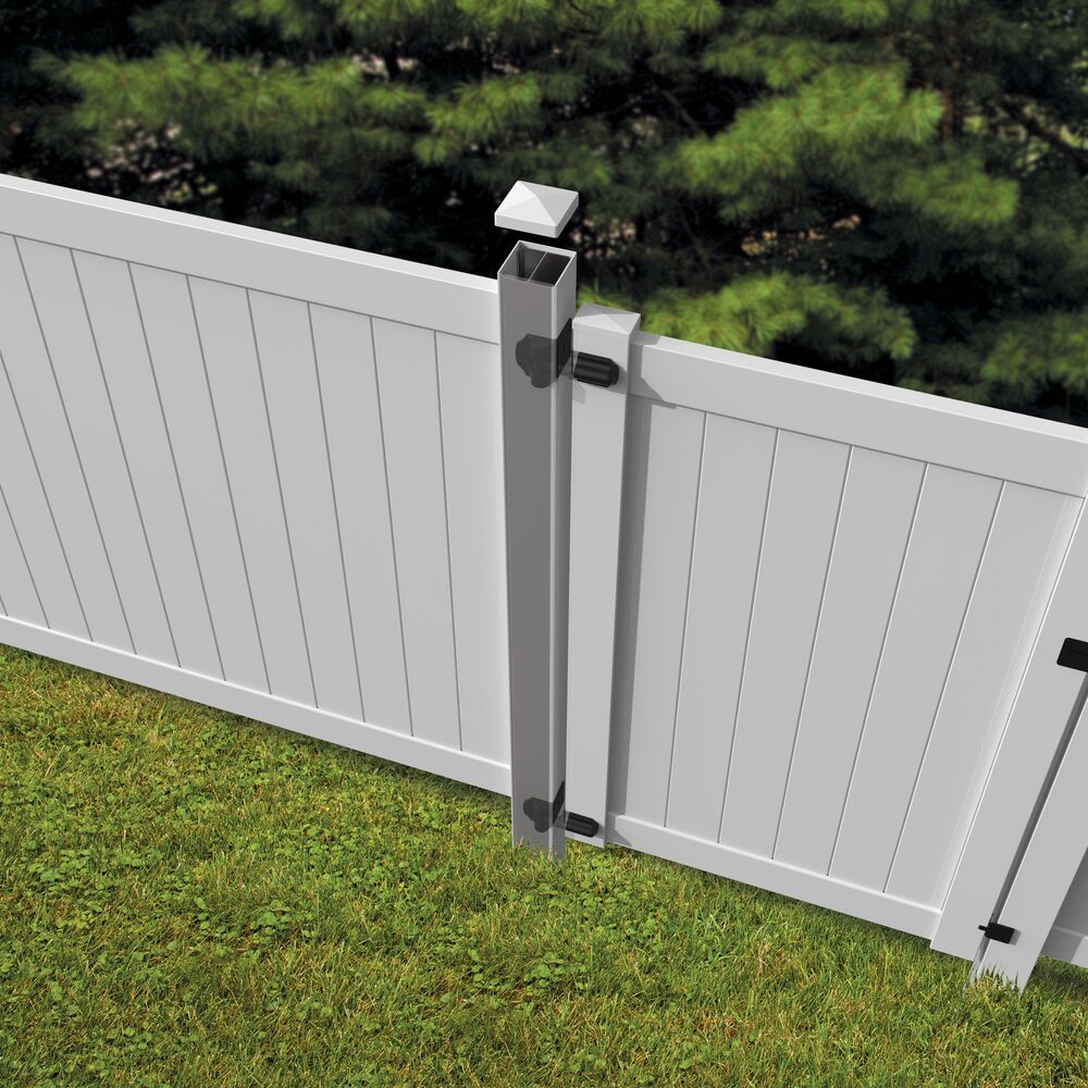 Freedom 5x5x106 5-in Silver Metal Post Insert For Vinyl Fence
