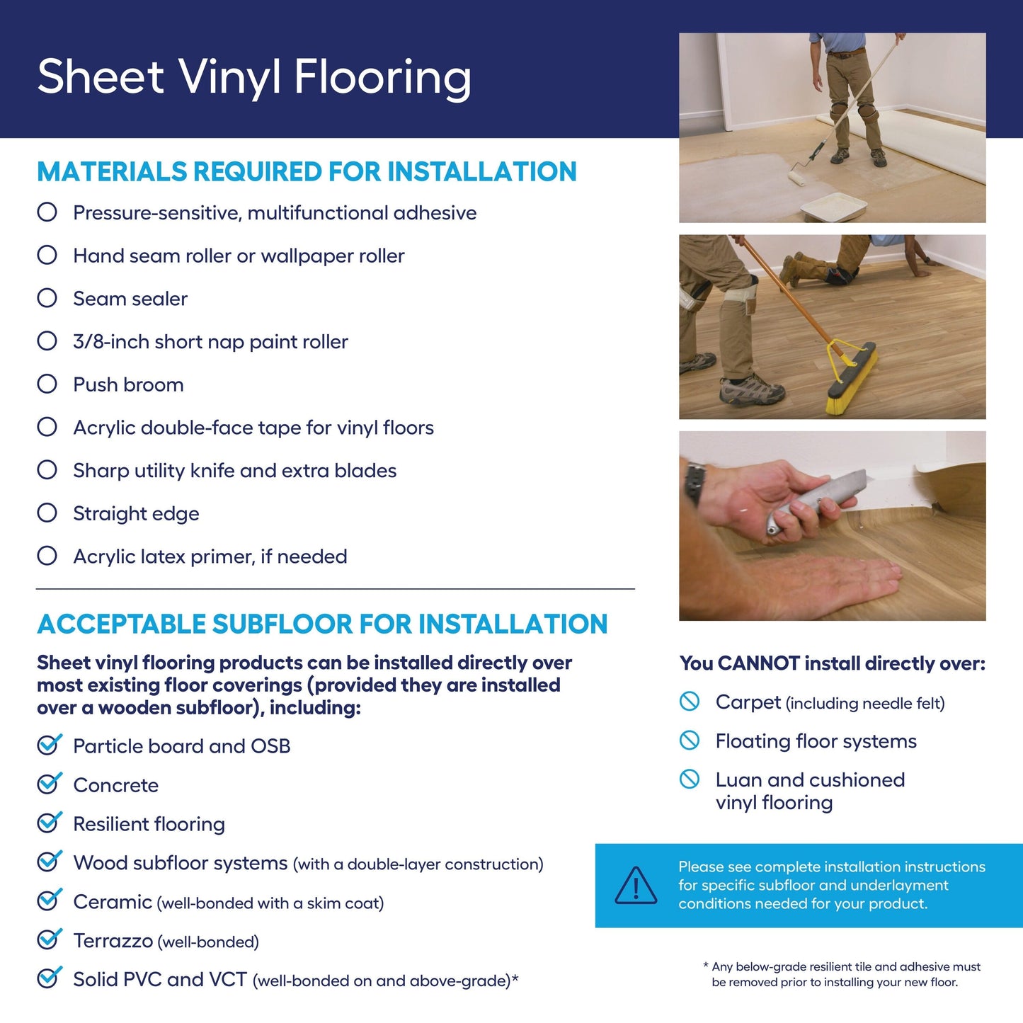 STAINMASTER 12-ft W Cut-to-Length Bilbao Tile Patterned Look Low-Gloss Sheet Vinyl Flooring
