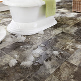 Style Selections 12-ft W Cut-to-Length Montfort Slate Stone-Look Low-Gloss Sheet Vinyl Flooring