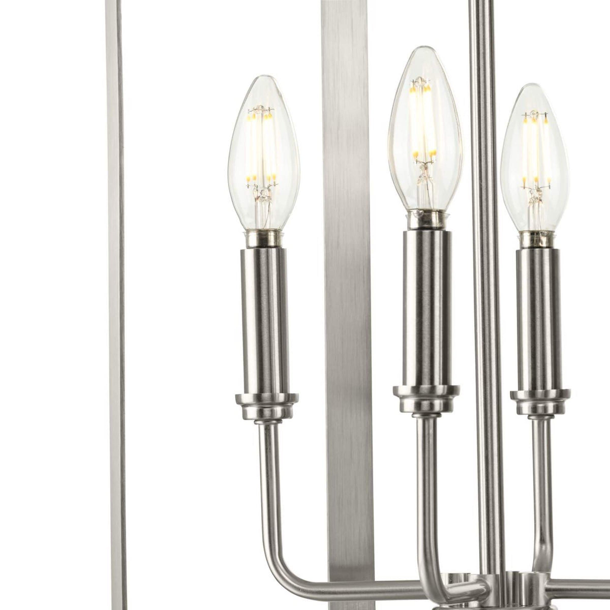 Progress Lighting McColl 4-Light Brushed Nickel Transitional Cage Chandelier