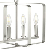 Progress Lighting McColl 6-Light Brushed Nickel Transitional Linear Large Hanging Kitchen Island Light