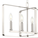 Progress Lighting McColl 6-Light Brushed Nickel Transitional Linear Large Hanging Kitchen Island Light