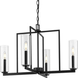Progress Lighting Glennaire 4-Light Matte Black Modern/Contemporary Chandelier
