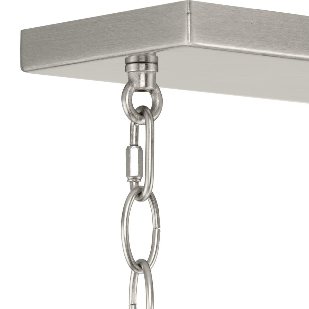Progress Lighting McColl 6-Light Brushed Nickel Transitional Linear Large Hanging Kitchen Island Light