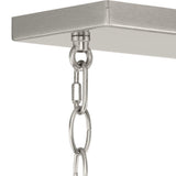 Progress Lighting McColl 6-Light Brushed Nickel Transitional Linear Large Hanging Kitchen Island Light