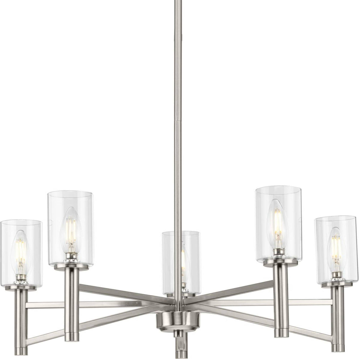 Progress Lighting Roxobel 5-Light Brushed Nickel Modern/Contemporary Chandelier