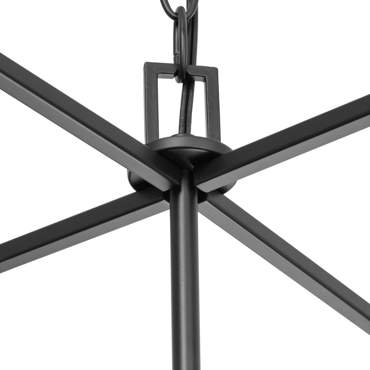 Progress Lighting Glennaire 4-Light Matte Black Modern/Contemporary Chandelier