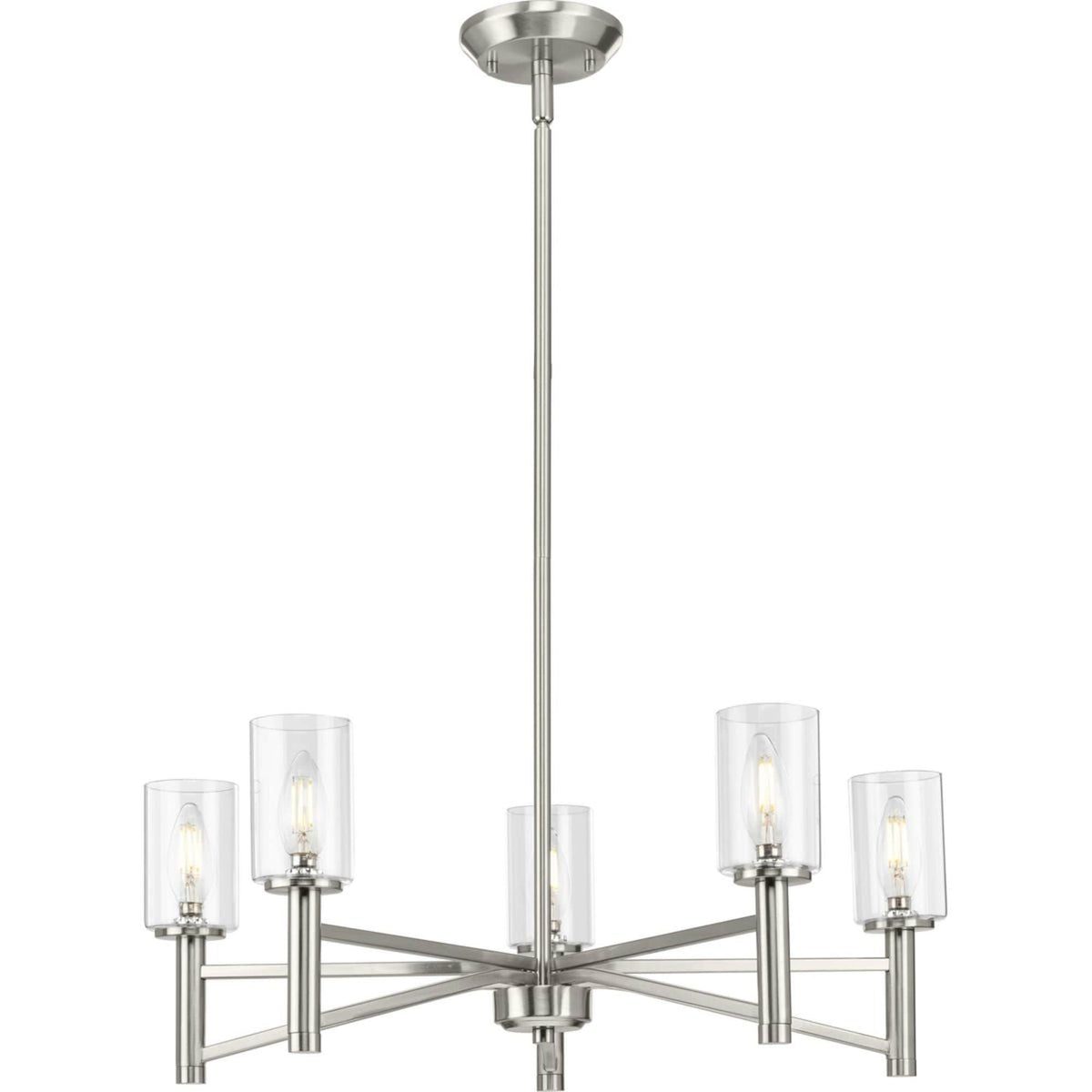 Progress Lighting Roxobel 5-Light Brushed Nickel Modern/Contemporary Chandelier