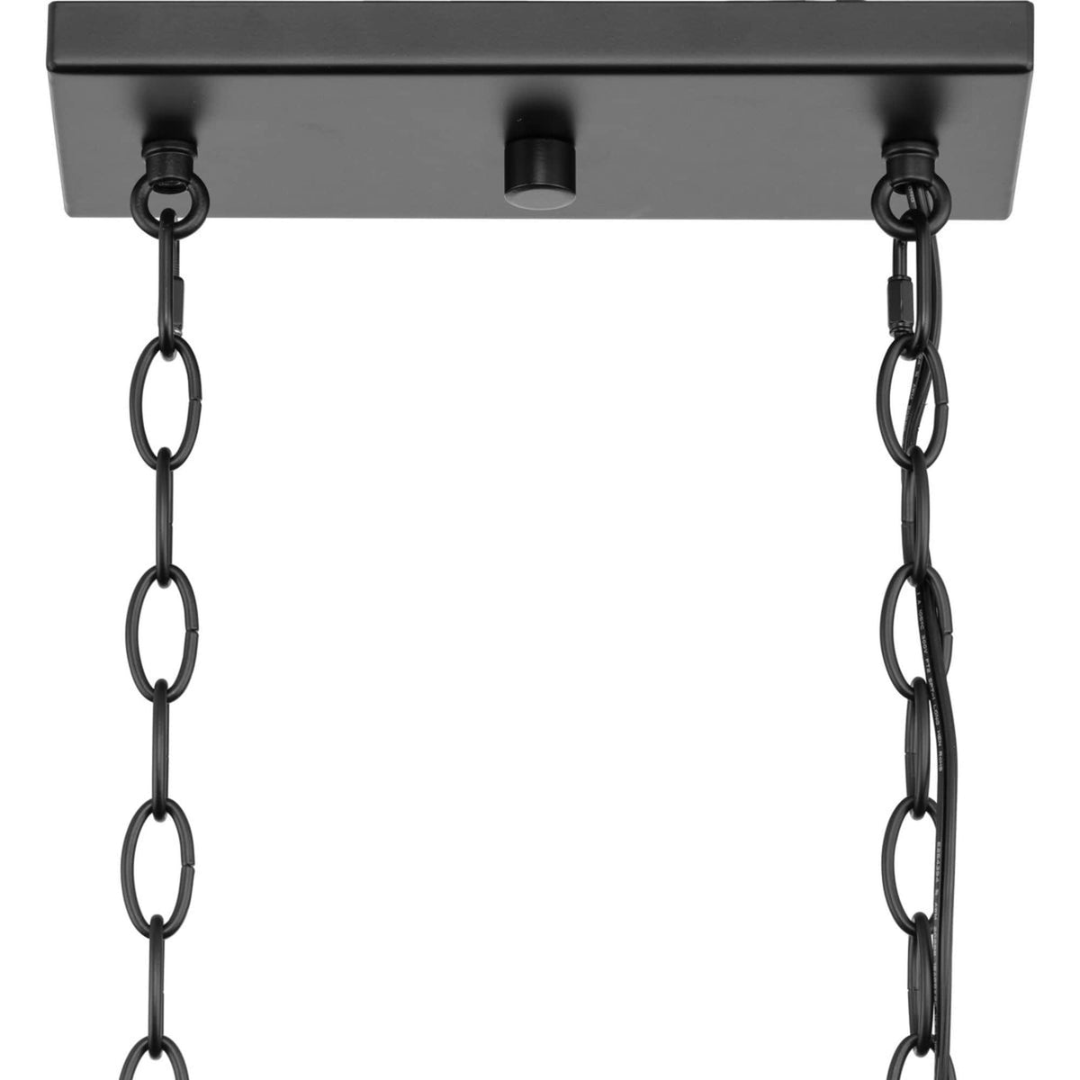 Progress Lighting Glennaire 6-Light Matte Black Modern/Contemporary Clear Glass Linear Large Hanging Kitchen Island Light
