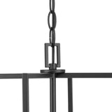 Progress Lighting Glennaire 4-Light Matte Black Modern/Contemporary Chandelier