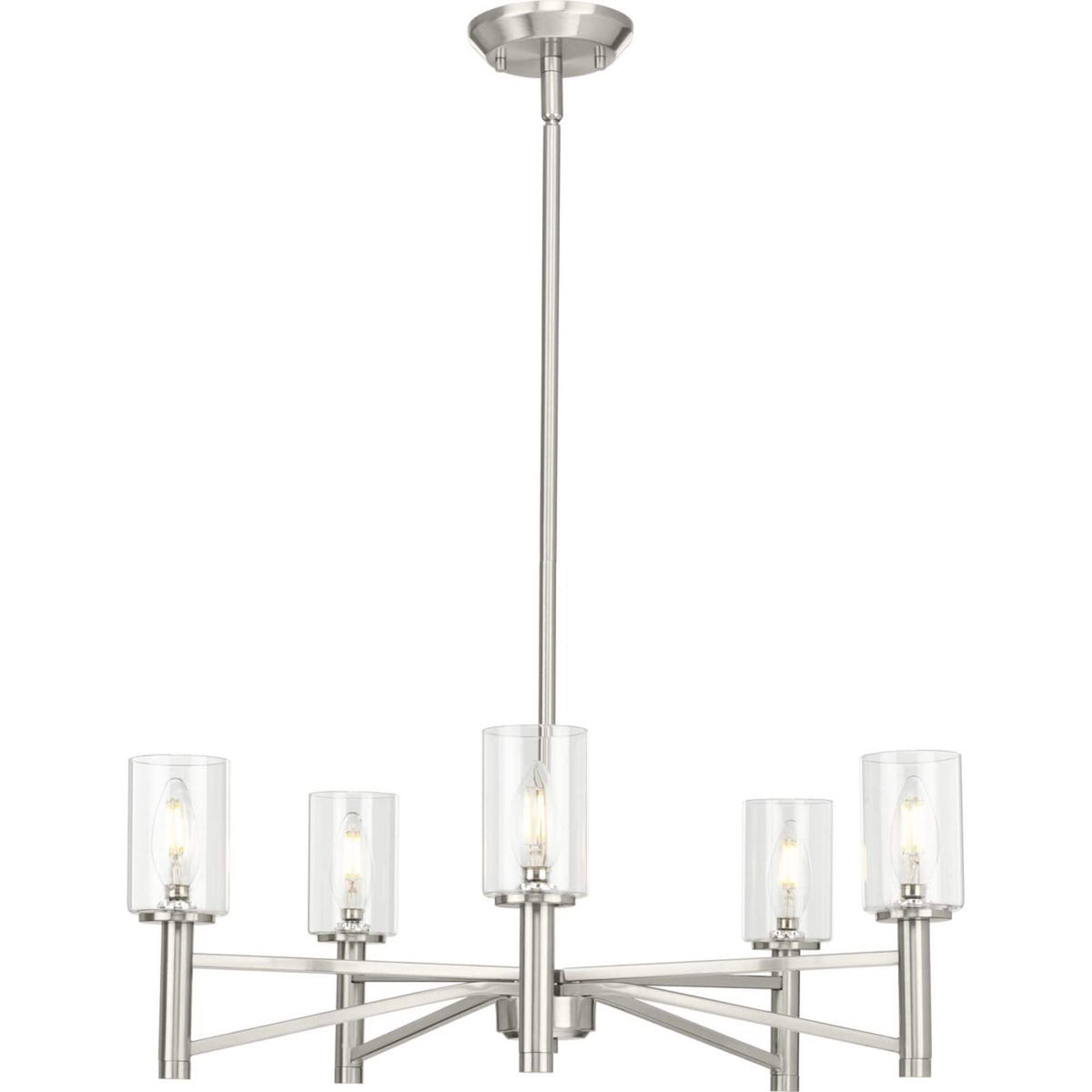 Progress Lighting Roxobel 5-Light Brushed Nickel Modern/Contemporary Chandelier