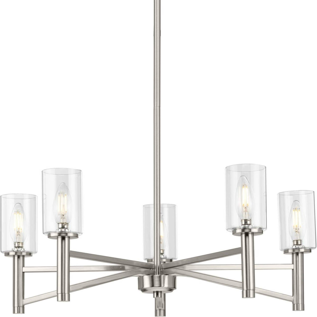 Progress Lighting Roxobel 5-Light Brushed Nickel Modern/Contemporary Chandelier