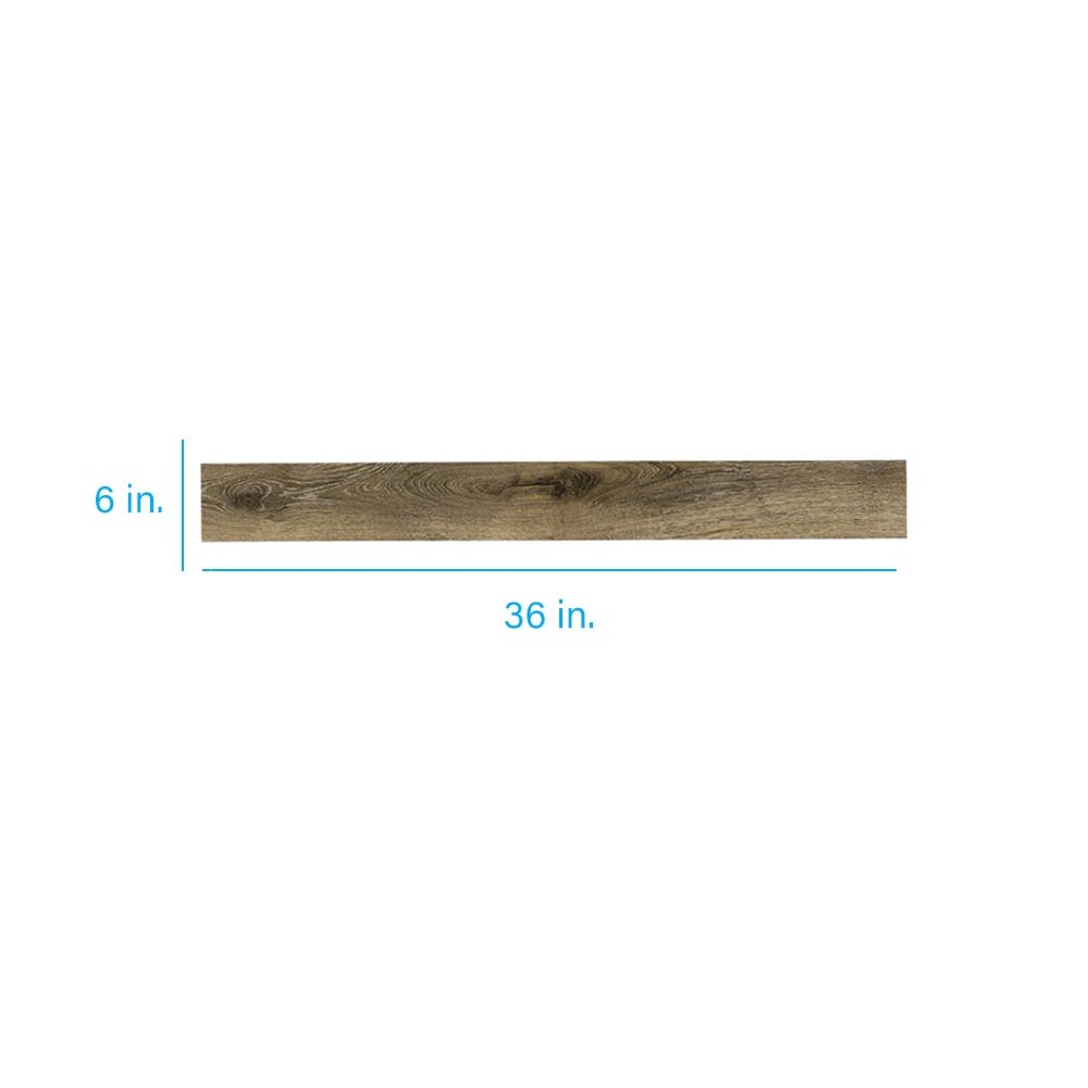 Style Selections Sawgrass Oak 6-in W x 36-in L x 2-mm Thick Water-Resistant Peel-and-Stick Vinyl Plank Flooring (1.5-sq ft Piece)