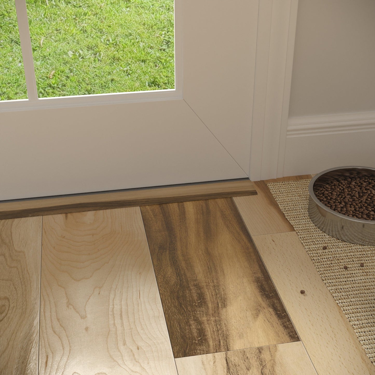 CALI Pro with Mute Step Huntington Hickory 1.37-in x 72-in Vinyl Floor Threshold