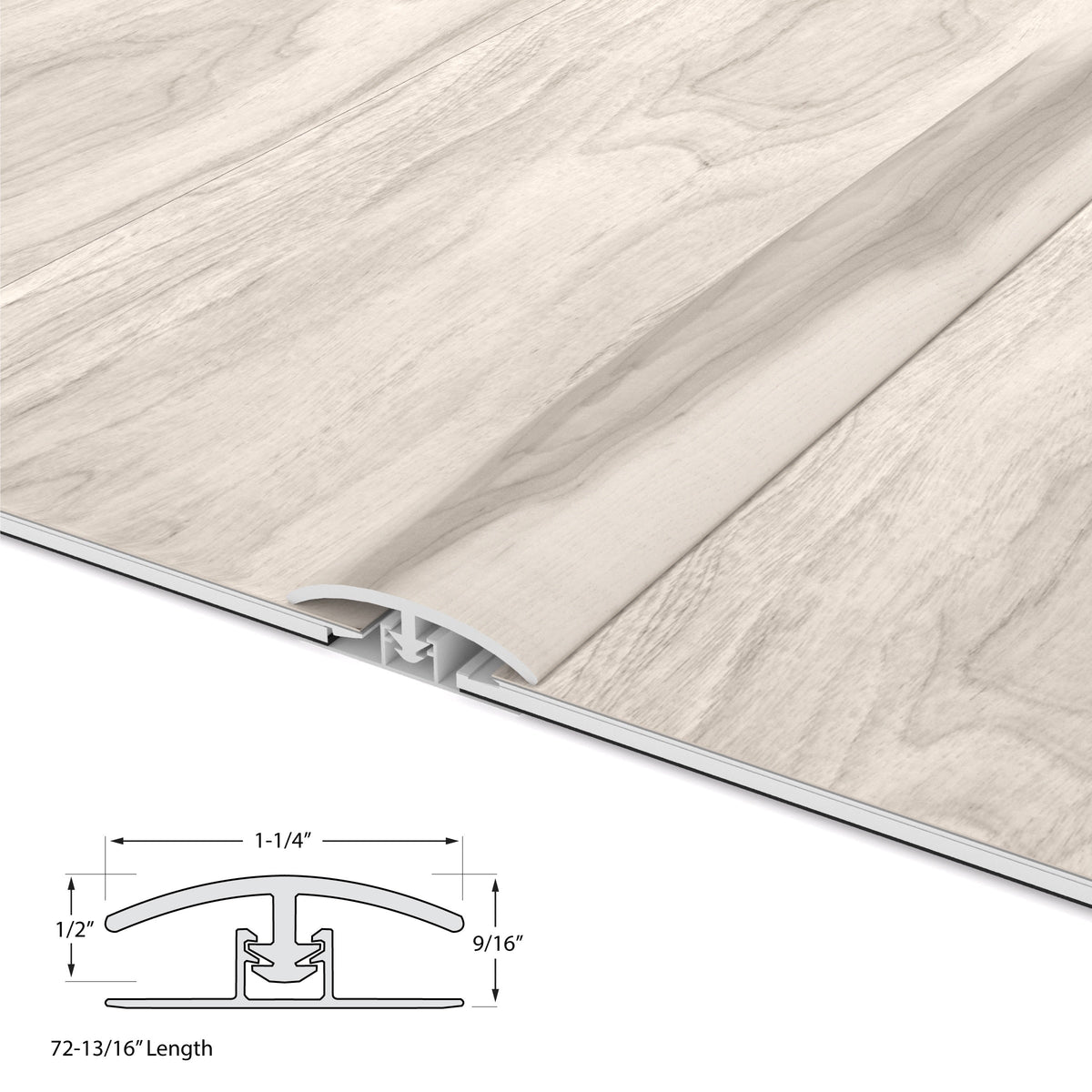 CALI Seascape Hickory 1.25-in x 72-in Vinyl Floor T-Moulding