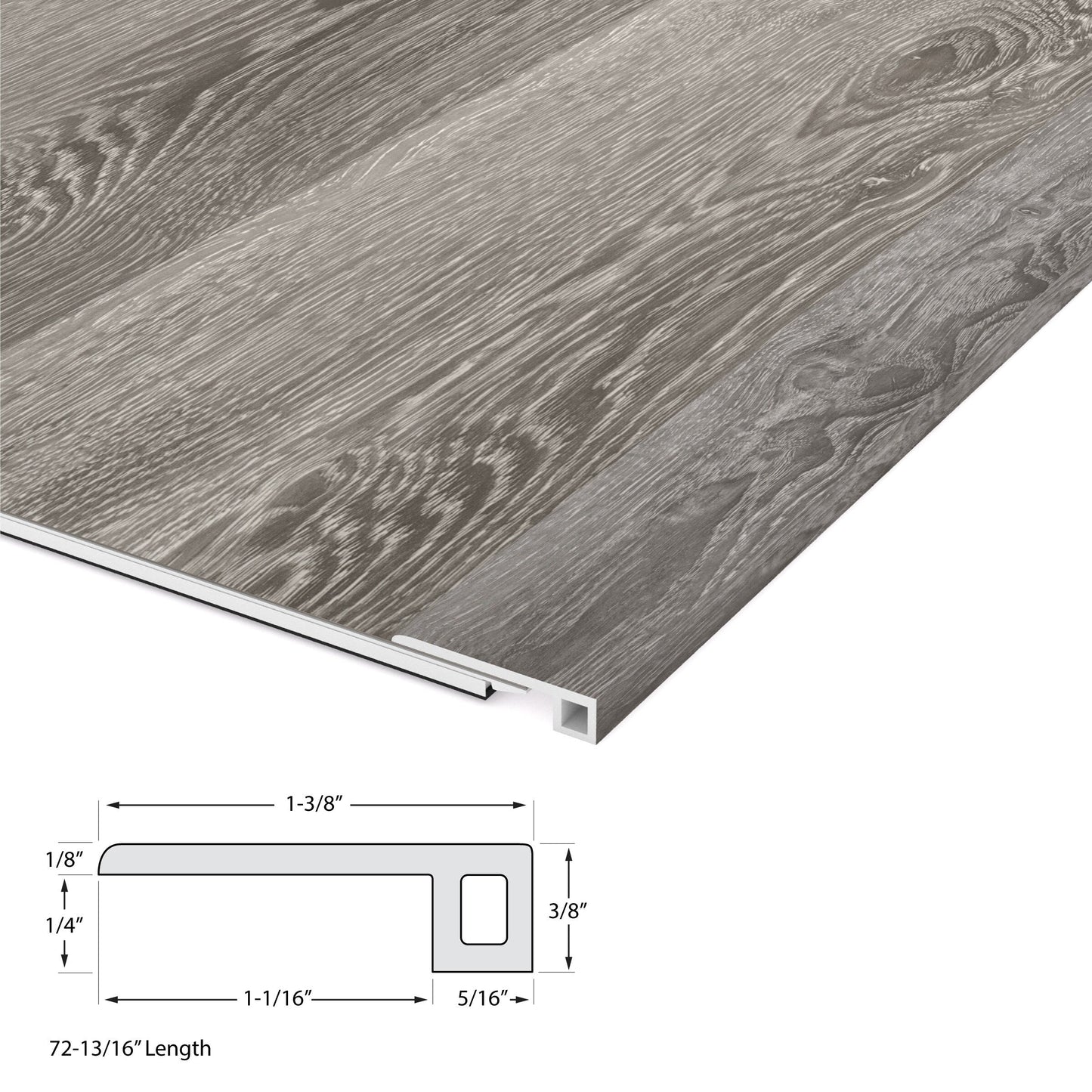 CALI Breakwater Oak 1.37-in x 72-in Vinyl Floor Threshold