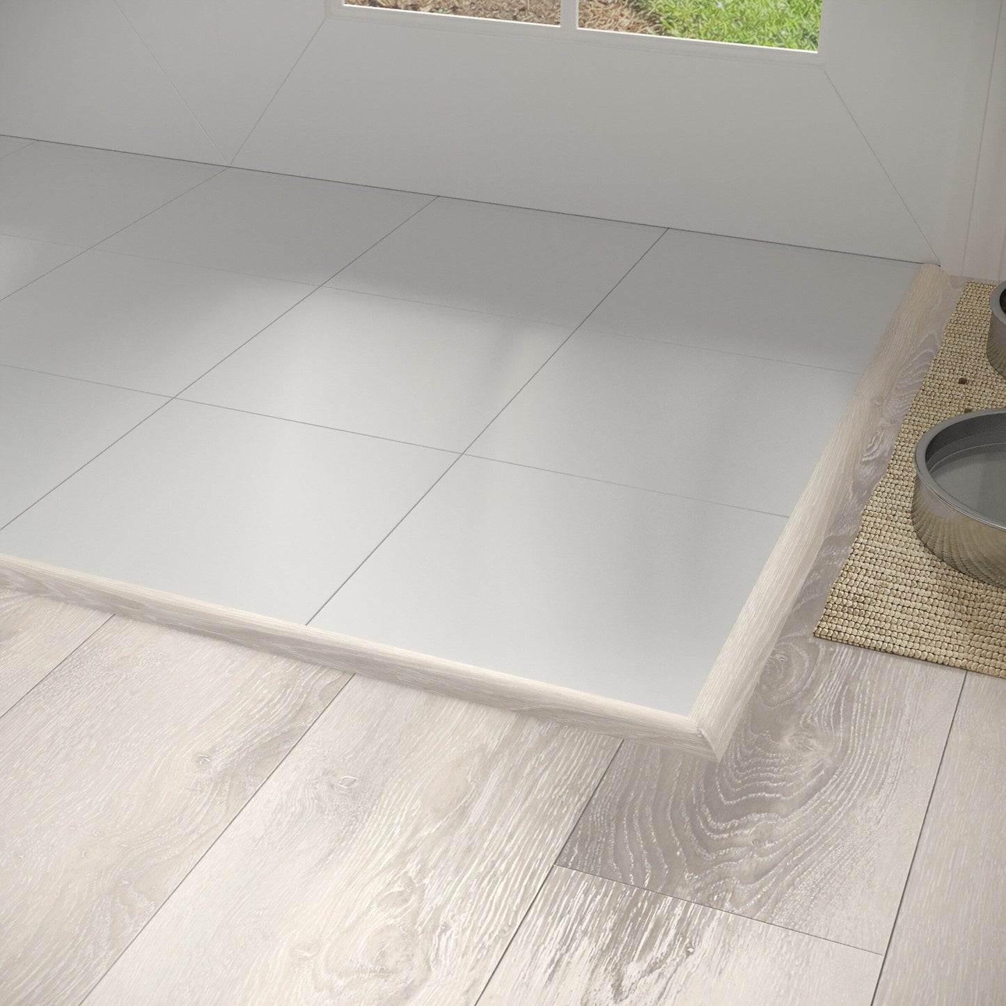 CALI Pro with Mute Step Castaway Oak 1.37-in x 72-in Vinyl Floor Reducer