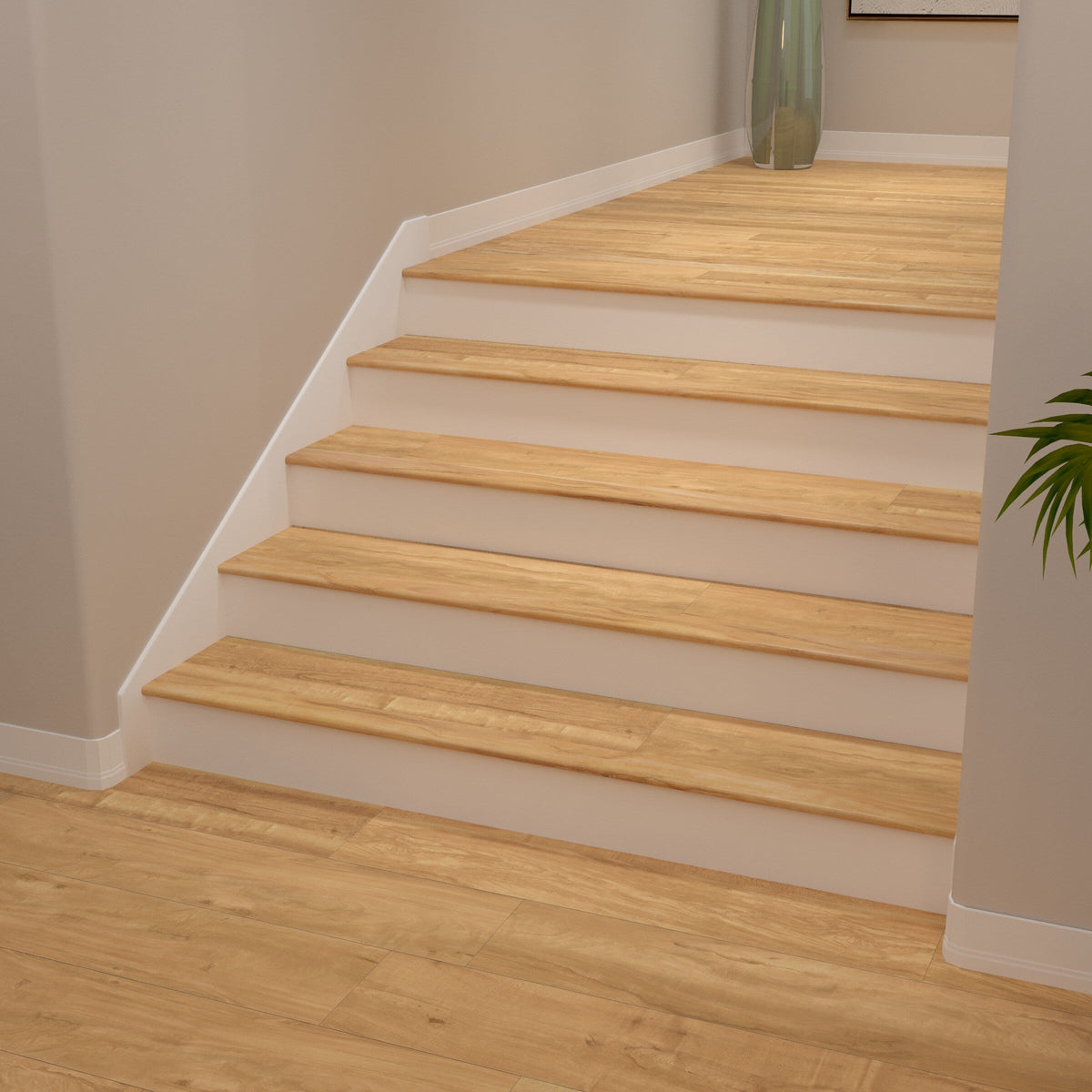 Cali Bamboo Vinyl Pro Classic 2.07-in x 72.83-in Blonde Ale Prefinished Stair Nosing