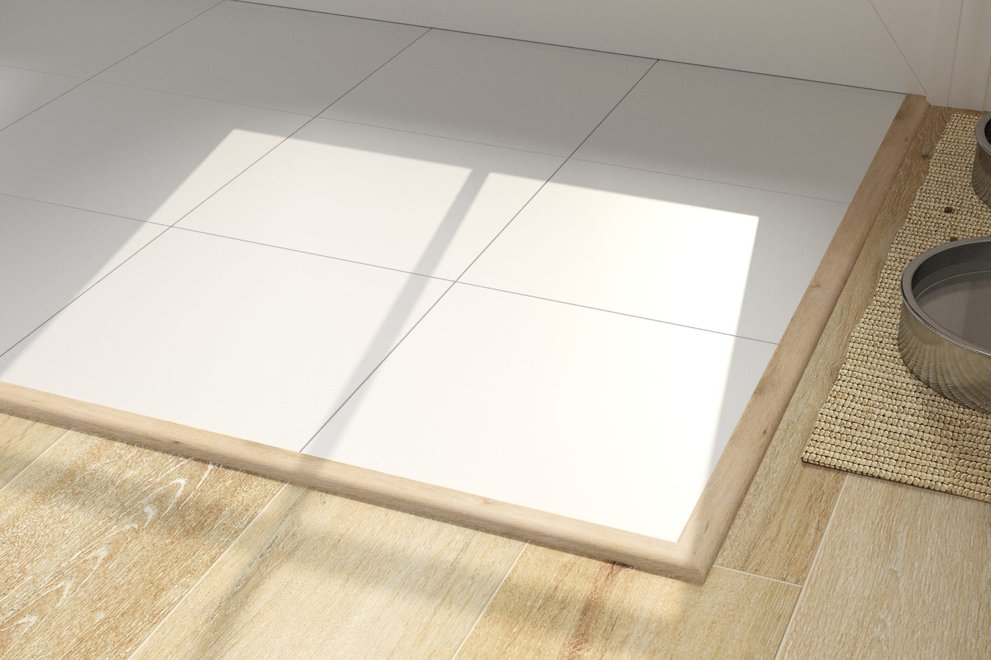 CALI Pro with Mute Step Natural Elm 1.37-in x 72-in Vinyl Floor Reducer