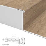 CALI Vinyl Pro with Mute Step 2.06-in x 72-in Natural Elm Prefinished Stair Nosing