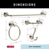 DELTA 4-Piece Linden Stainless Decorative Bathroom Hardware Set