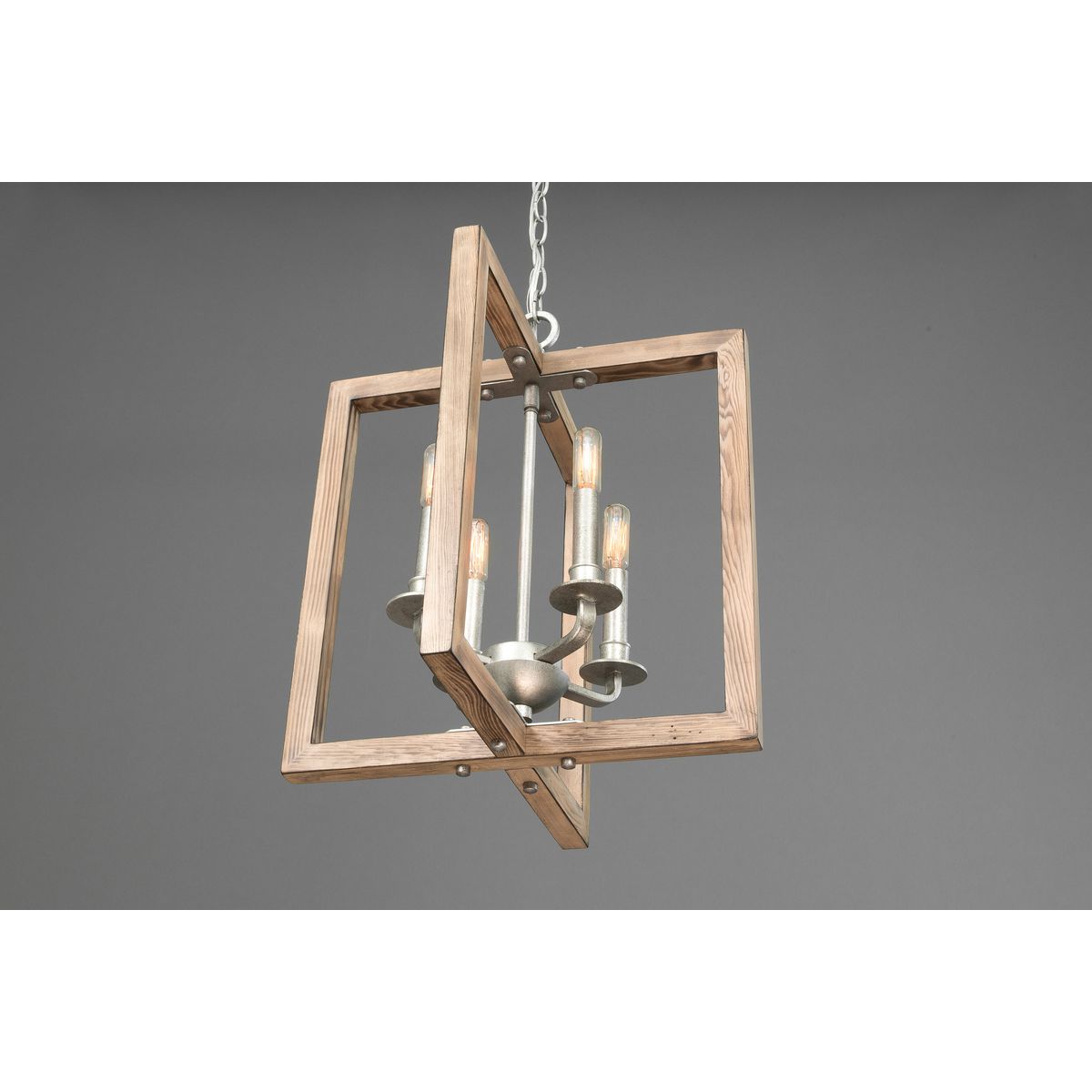 Progress Lighting Turnbury 4-Light Gray Coastal Chandelier