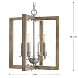 Progress Lighting Turnbury 4-Light Gray Coastal Chandelier