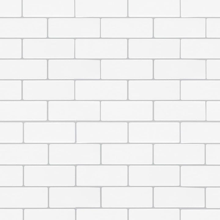 Peel&Stick Mosaics White 10-in x 10-in Glossy Composite Subway Linear Peel and stick Mosaic Wall Tile product image