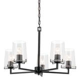 Kichler Birk 5-Light Black Farmhouse Chandelier