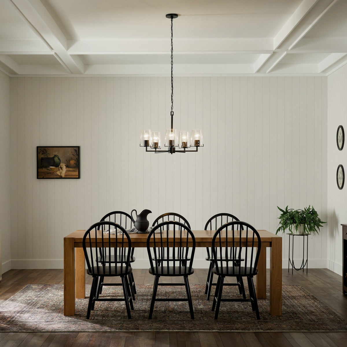 Kichler Birk 5-Light Black Farmhouse Chandelier