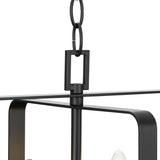 Progress Lighting McColl 6-Light Matte Black Transitional Linear Large Hanging Kitchen Island Light