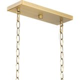 Progress Lighting McColl 6-Light Vintage Brass Transitional Linear Large Hanging Kitchen Island Light
