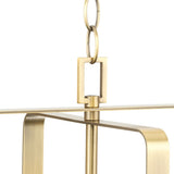 Progress Lighting McColl 6-Light Vintage Brass Transitional Linear Large Hanging Kitchen Island Light