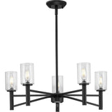 Progress Lighting Roxobel 5-Light Matte Black Modern/Contemporary Chandelier
