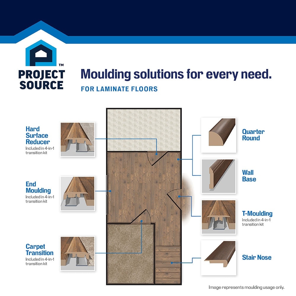 SimpleSolutions 2.37-in x 78.7-in Cambridge Abbey Oak Prefinished Stair Nosing