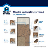 SimpleSolutions 2.37-in x 78.7-in Wheaton Oak Prefinished Stair Nosing