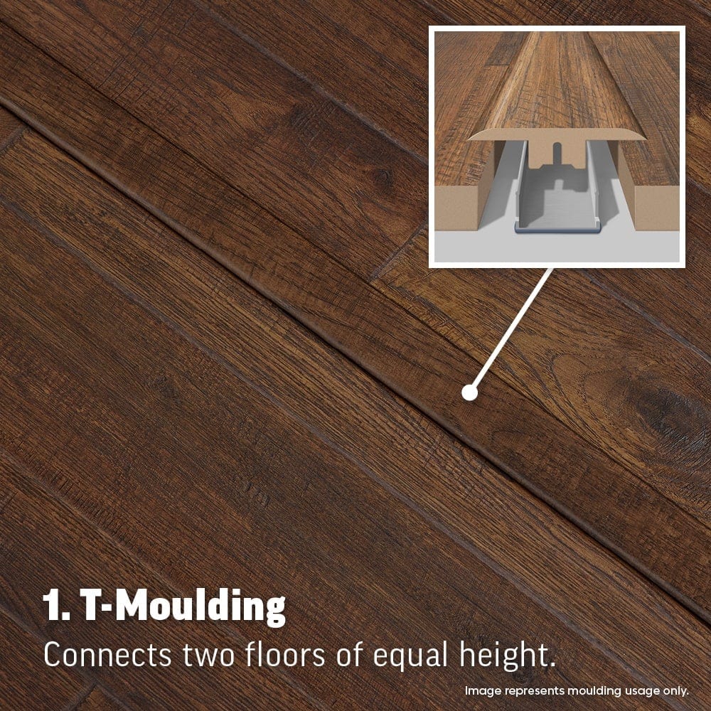 SimpleSolutions 2.37-in x 78.7-in Brentwood Pine MDF 4-in-1 Floor Moulding