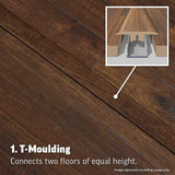 SimpleSolutions 2.37-in x 78.7-in Trenton Oak MDF 4-in-1 Floor Moulding