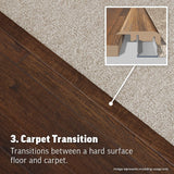 SimpleSolutions 2.37-in x 78.7-in Westend Apple MDF Floor 4-in-1 Multi-purpose Moulding Trim