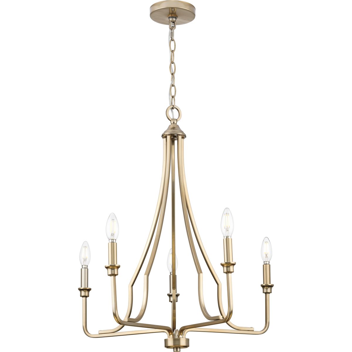 Progress Lighting Myerly 5-Light Bronze Modern/Contemporary Chandelier