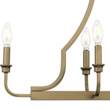 Progress Lighting Myerly 6-Light Weathered Brass Modern/Contemporary Linear Large Hanging Kitchen Island Light