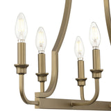 Progress Lighting Myerly 6-Light Weathered Brass Modern/Contemporary Linear Large Hanging Kitchen Island Light
