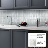 Apollo Tile 10-Pack Gray 1/2-in x 12-in Glass Pencil Tile (0.5-sq. ft/ Carton)